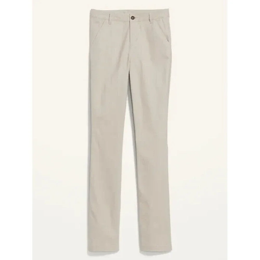 Old Navy Bootcut Stretch Pants Womens 18 Petite Beige Cotton Stretch NEW